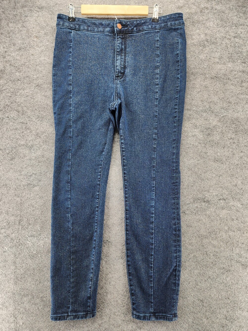 Anthropologie Pilcro Jeans 32 High Rise Blue Denim Legging Gold